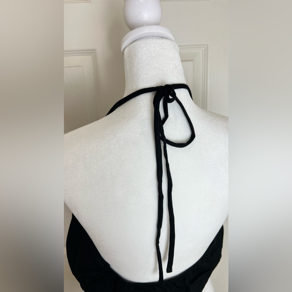 ZARA black Crop halter top size M - Picture 5 of 8